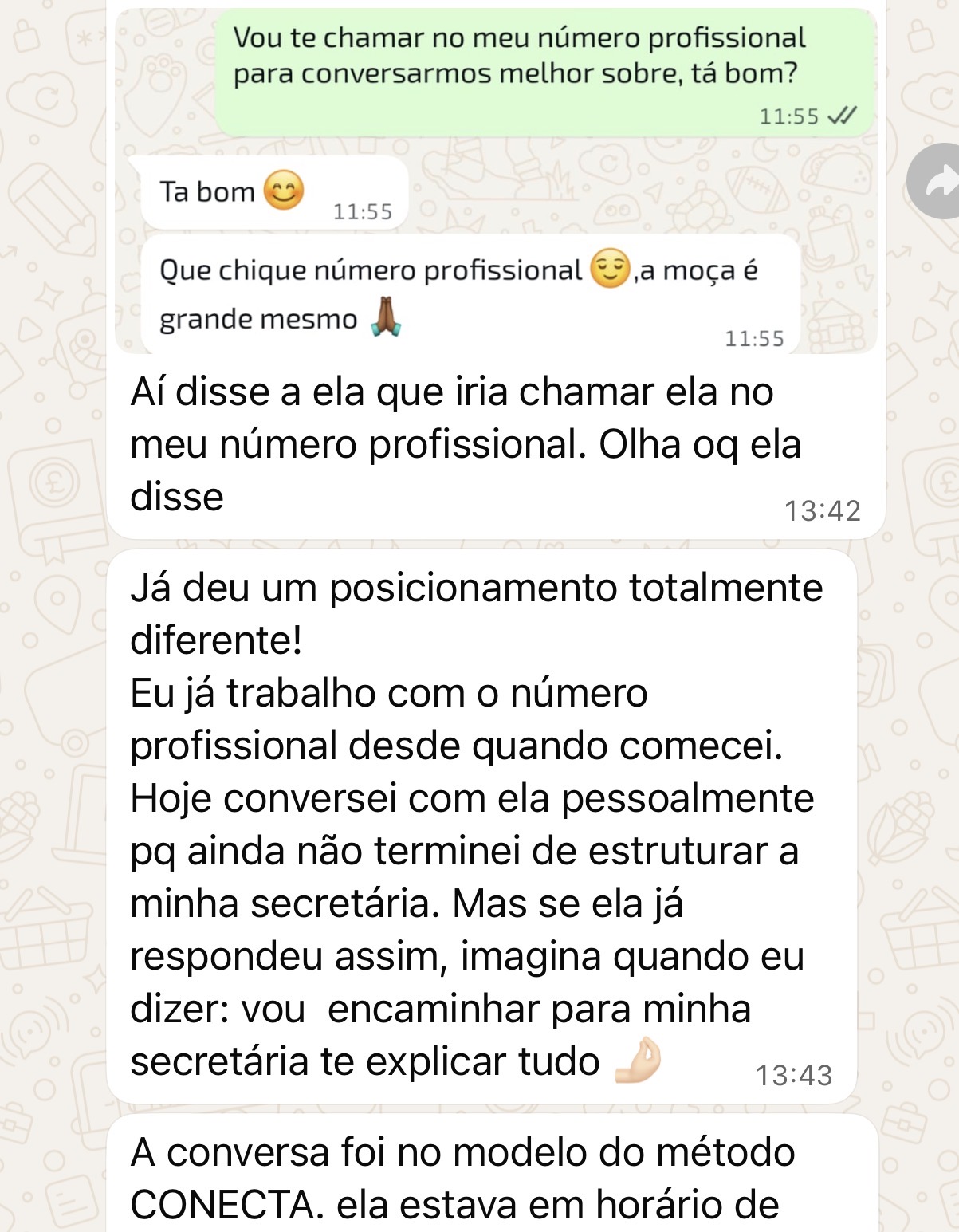 Depoimento: posicionamento profissional mudou a resposta da paciente na conversa